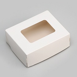 Коробка для клубники в шоколаде складная 10 см*8 см*4 см белая "300"