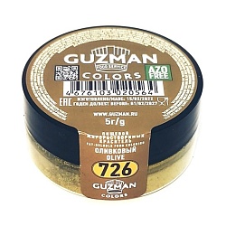 Краситель сухой жирорастворимый №726 Оливковый "GUZMAN" 5 гр