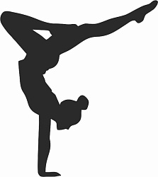 Топпер "Гимнастка", 36001139-ч, 11*10 см