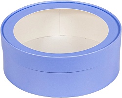 Коробка для зефира 20 см*7 см круглая, лавандовая