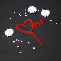 Топпер "Love" красный 8*12 см