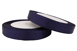 Лента атласная 1,2 см Сапфирово-синий 23 м