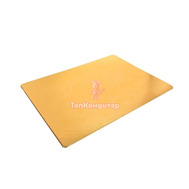 Подложка для торта "Золото/Белая" 60 см*40 см, толщина 3,2 мм